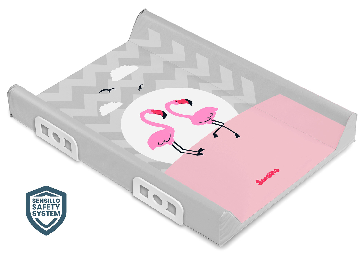 Aλλαξιέρα με Σκληρή Βάση 50x70cm Sensillo Flamingo Grey 13613