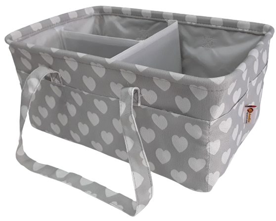 Καλαθάκι Organizer για Πάνες Beboulino Grey Hearts 04500520021