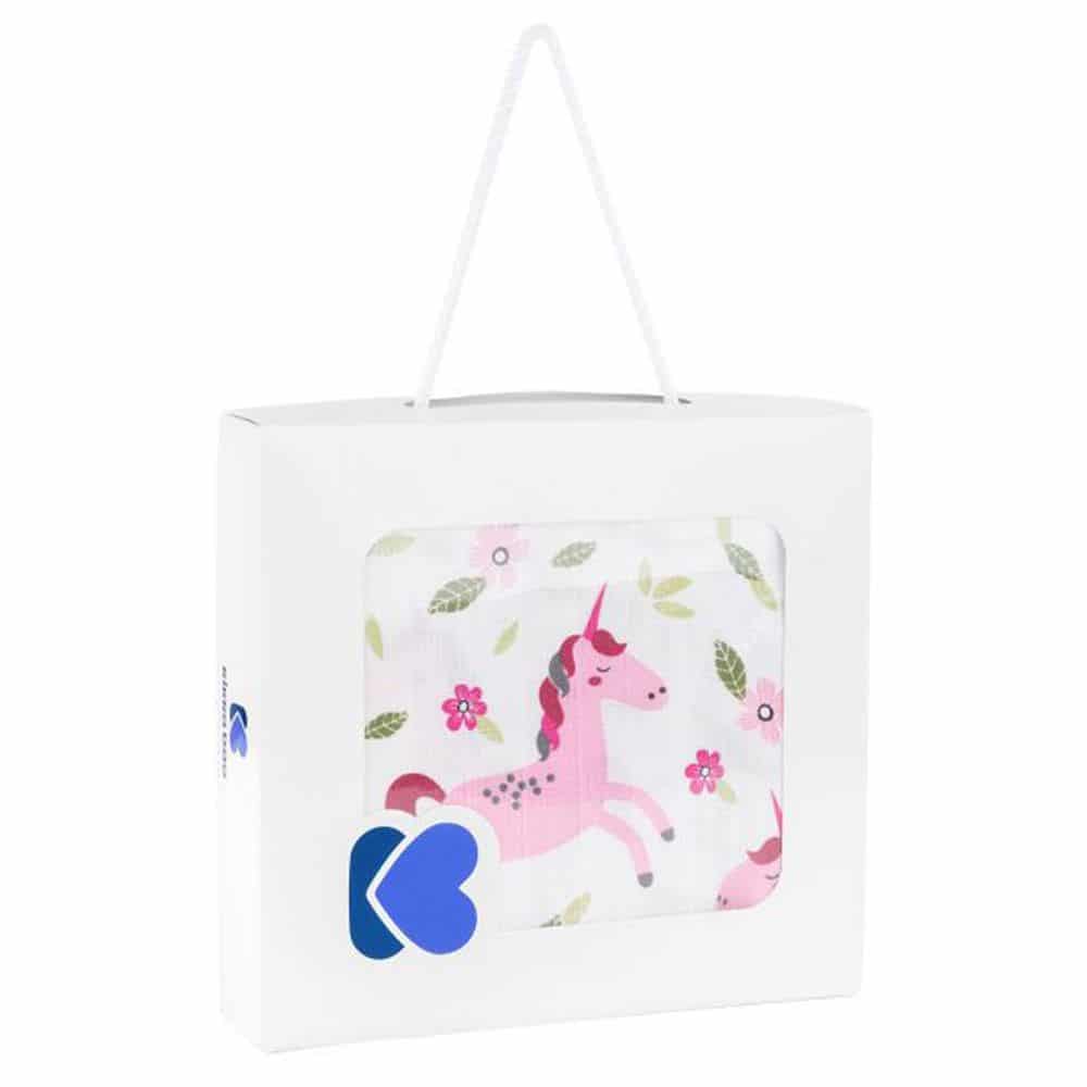 Κουβέρτα-Πάνα Μουσελίνα 120x120cm Kikka Boo Unicorn 41103040016