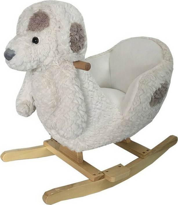 Κουνιστό Λούτρινο με Κάθισμα Puppy Kikka Boo White 31201040008
