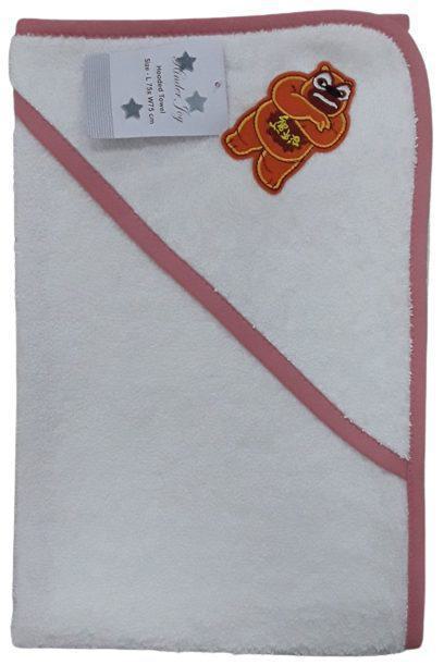 Μπουρνουζοπετσέτα με Κουκούλα 75x75cm Beboulino Angry White Pink Fr 70203500008