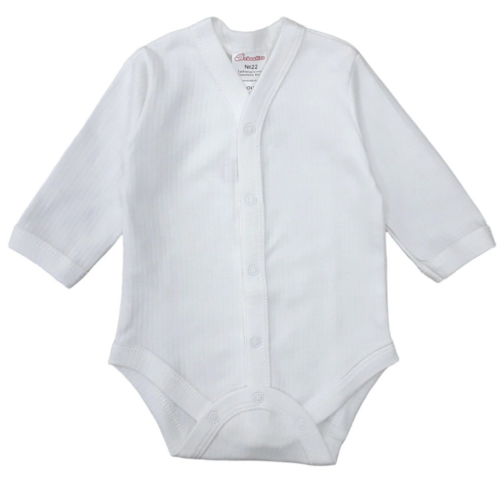 Κορμάκι Μακρυμάνικο Πικέ Beboulino White 80205510011