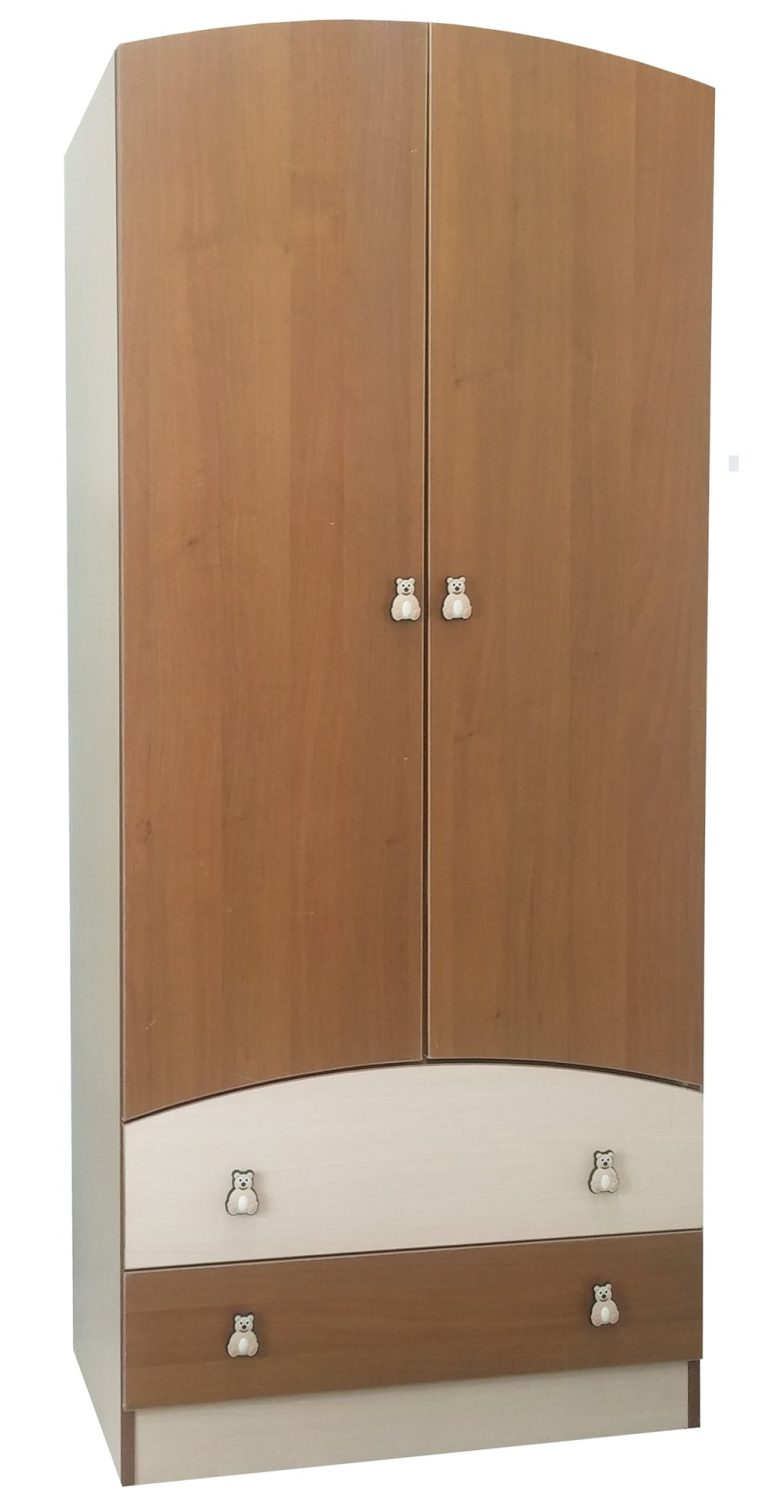 Ντουλάπα Δίφυλλη Premium Beboulino Οξιά-Καρυδία 10301482537