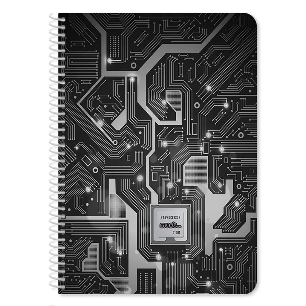 Τετράδιο Σπιράλ A4 CPU Must Black 000584433