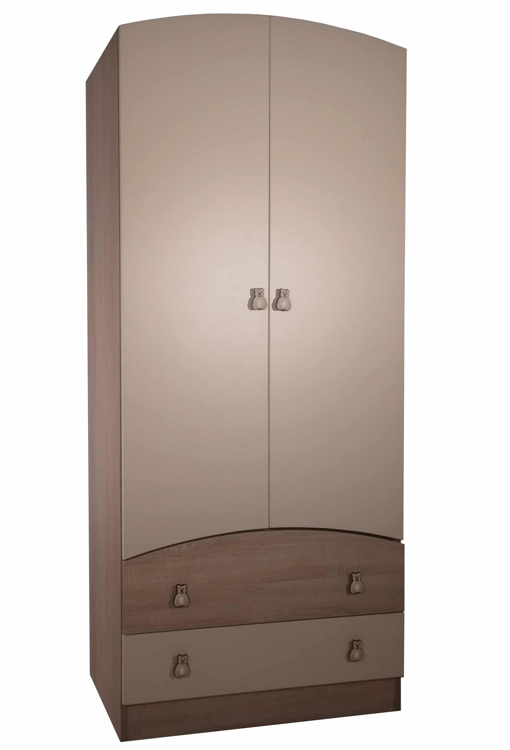 Ντουλάπα Δίφυλλη Premium Beboulino Σημύδα-Κρεμ 10301482612