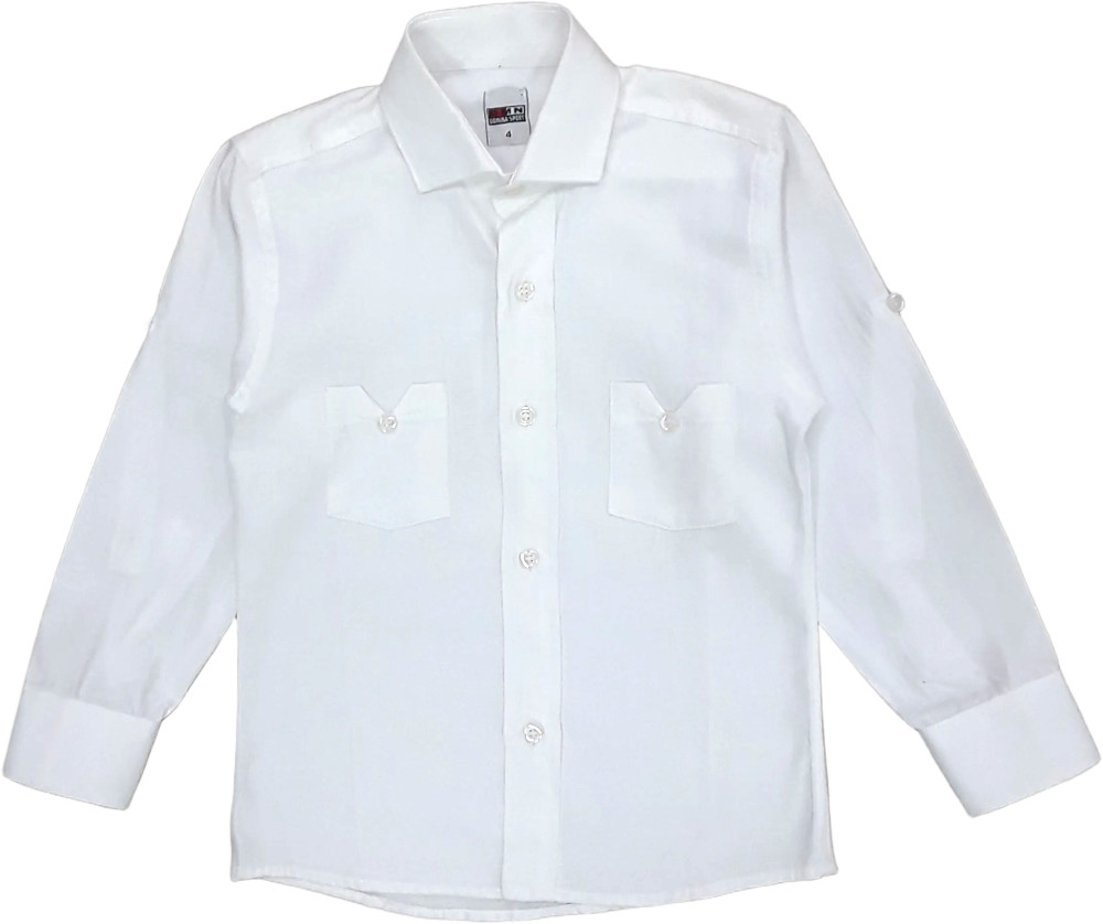Πουκάμισο Μακρυμάνικο με Τσέπες White 8020195